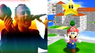 Thomas Yorke, do Radiohead (Foto: Getty Images) e cena de Super Mario 64 (Foto: Divulgação/ Nintendo)