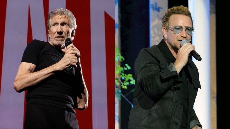 Roger Waters e Bono Vox (Fotos: Getty Images)
