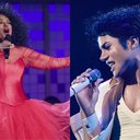 Diana Ross no Grammy 2019 (Foto: Matt Sayles/Invision/AP) e Jaafar Jackson como Michael Jackson (Foto: Reprodução)