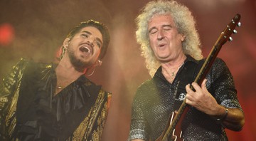 Adam Lambert e Brian May (Foto: Anthony Behar / Sipa via AP Images)