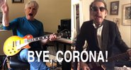 Berton Averre e Prescott Niles, ex-integrantes do The Knack cantam "Bye, corona" em paródia (foto: reprodução YouTube)