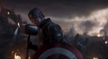 Captão América com Mjolnir, martelo do Thor, em Vingadores: Ultimato (Foto: Reprodução)