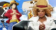 Montagem de Elza Soares com elementos do anime One Piece (foto: reprodução/ Instagram @Glamourama)