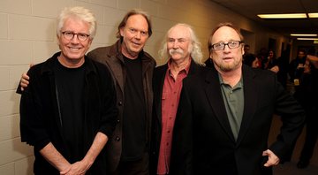 Da esquerda para direita: Graham Nash, Neil Young, David Crosby e Stephen Stills (Foto: Reprodução / Twitter)