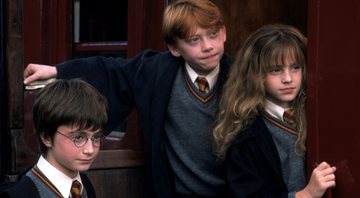 Daniel Radcliffe, Emma Watson e Rupert Grint em Harry Potter (Foto: Reprodução / Twitter)