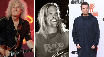 Brian May (Foto: Chris Pizzello / AP), Taylor Hawkins (Foto: Reprodução /Twitter) e Liam Gallagher (Foto: Jeff Spicer / Correspondente)
