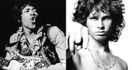 Jimi Hendrix e Jim Morrison (Foto 1: AP/ Foto 2: Agência El Universal / AP)