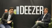 Mathieu Le Roux e  Axel Dauchez, da Deezer - Divulgação / Yuri Zoubaref