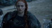 Sansa Stark (personagem de Sophie Turner) em cena de trailer da sexta temporada de <i>Game of Thrones</i> - Reprodução/Vídeo