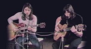 David Gilmour e Roger Waters em vídeo de performance do Pink Floyd, em 1970, nos Estados Unidos - Reprodução/Vídeo