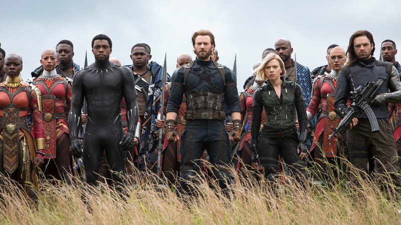 Pantera Negra comanda exército de Wakanda ao lado de Capitão América, Viúva Negra e Bucky Barnes em novo trailer de <i>Vingadores: Guerra Infinta</i> - Marvel/Reprodução
