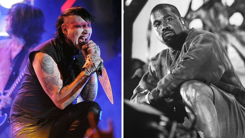 Marilyn Manson e Kanye West (Foto 1: Chris Pizzello/AP e Foto 2: Amy Harris/Invision/AP)