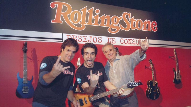 Miguel Civita, Luis Maluf e José Maluf, os primeiros a apostarem na Rolling Stone Brasil (Foto: Acervo pessoal)
