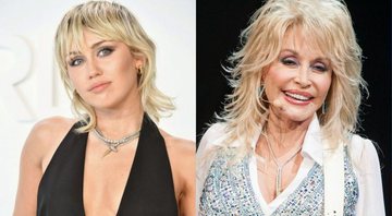 Miley Cyrus (Foto: Amy Sussman / Getty Images)  e Dolly Parton (Foto: Valerie Macon/Getty Images)