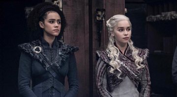 Nathalie Emmanuel e Emilia Clarke em Game of Thrones (foto: reprodução/ HBO)