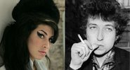 Montagem com Amy Winehouse (Foto: AP Matt Dunham) e Bob Dylan (AP Images)