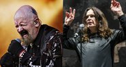 Rob Halford e Ozzy Osbourne (Foto 1: Carsten Snejbjerg/AP/ Foto 2: Amy Harris/AP)