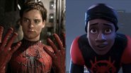 Tobey Maguire como Homem-Aranha (Foto: Reprodução) e Miles Morales em Homem-Aranha no Aranhaverso (Foto: Reprodução / Sony)